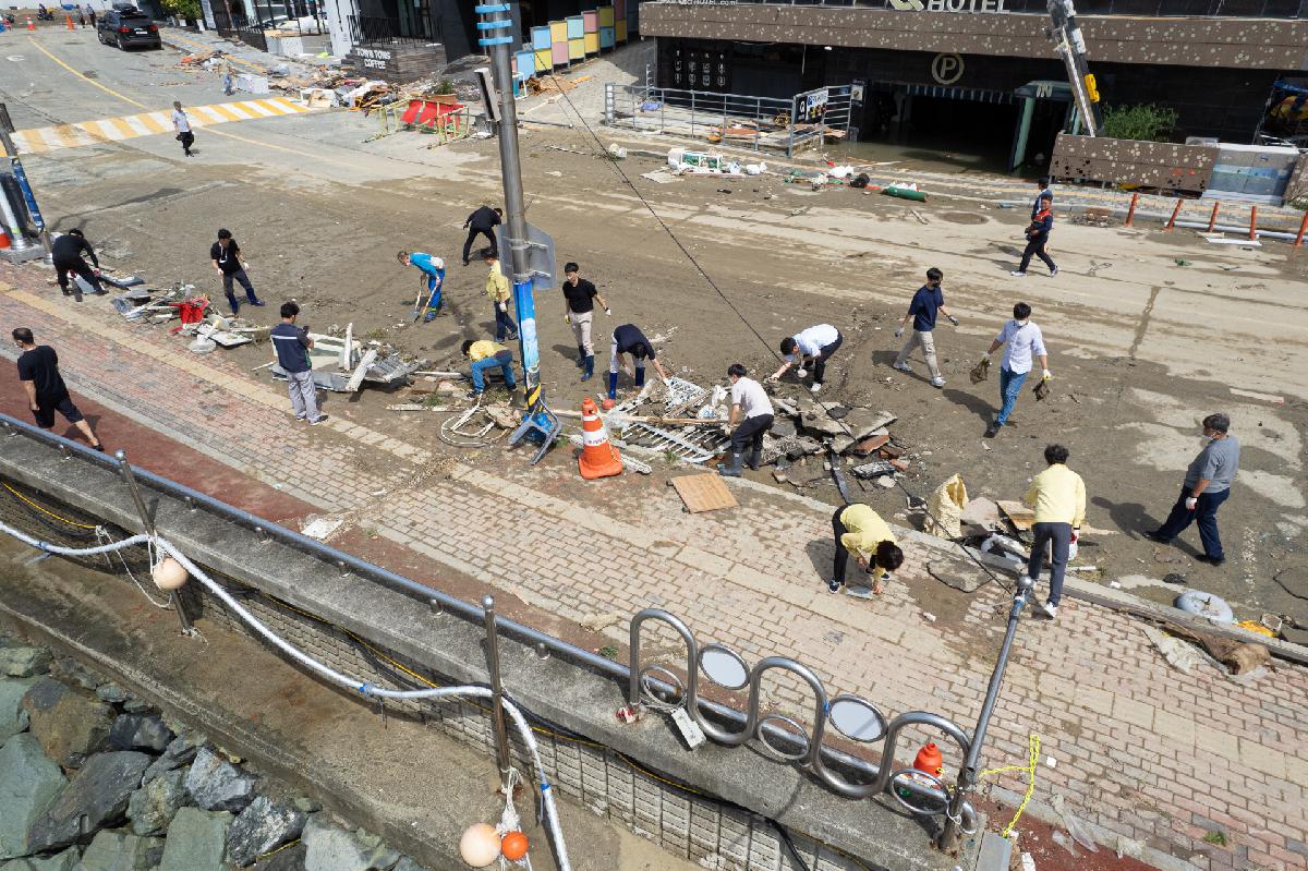 태풍 힌남노 송도지역 피해 복구 현장