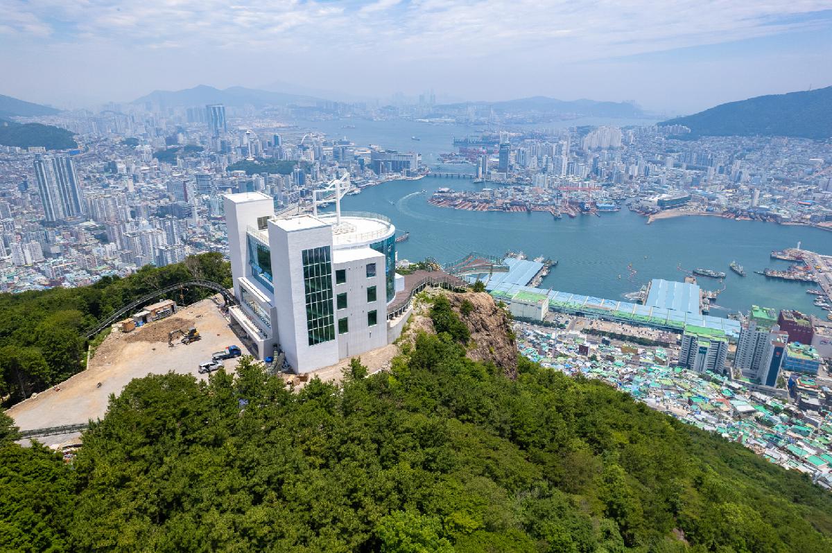 천마산 복합전망대 공사지 항공 전경