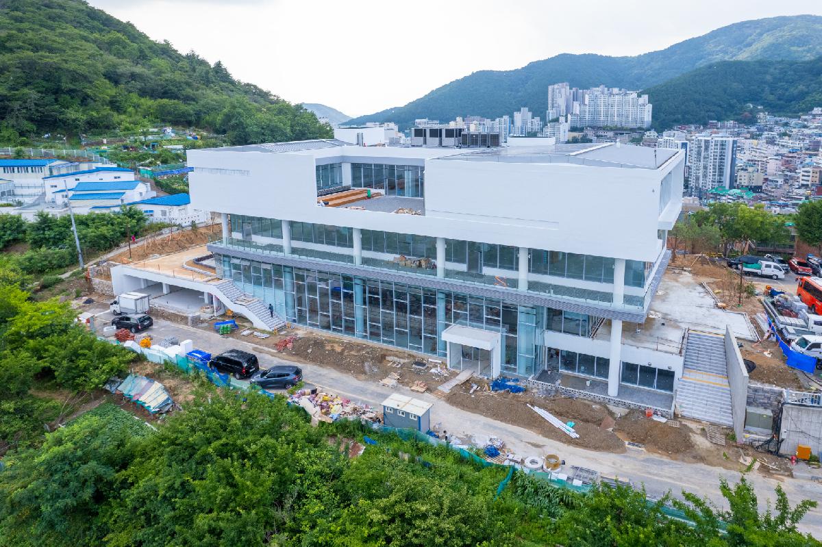 서구도서관 건립사업 공사지 항공 전경