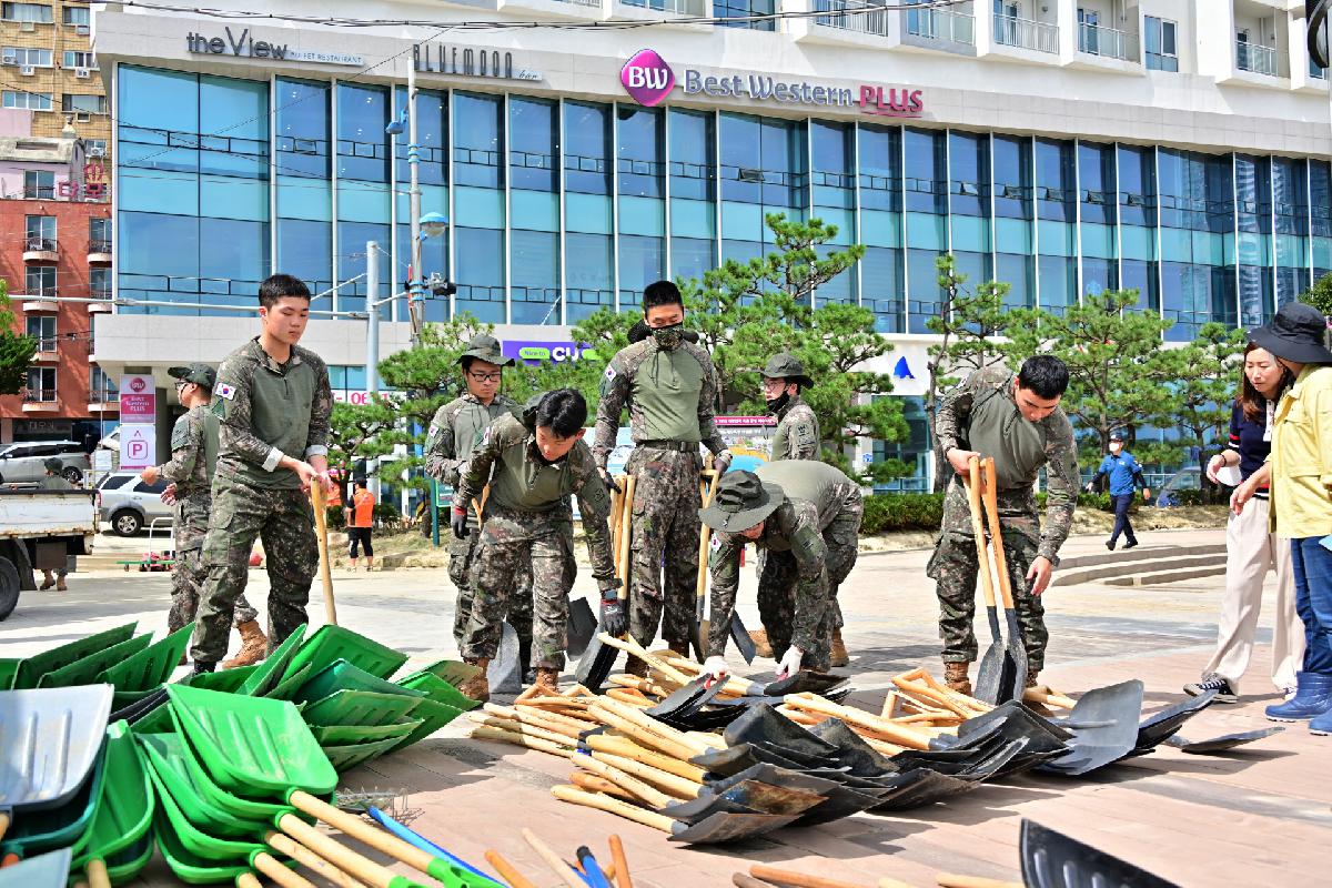 태풍 힌남노 송도지역 민관군경 피해 복구 현장