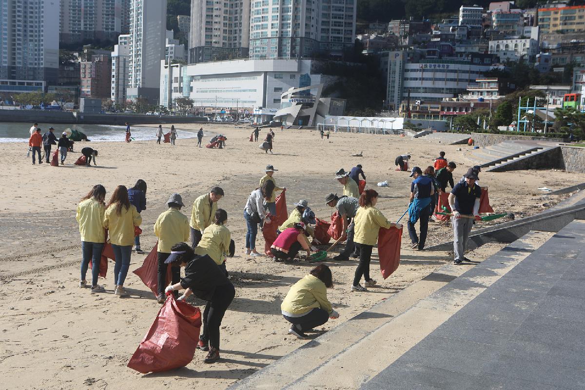 송도해수욕장 태풍 피해복구지원