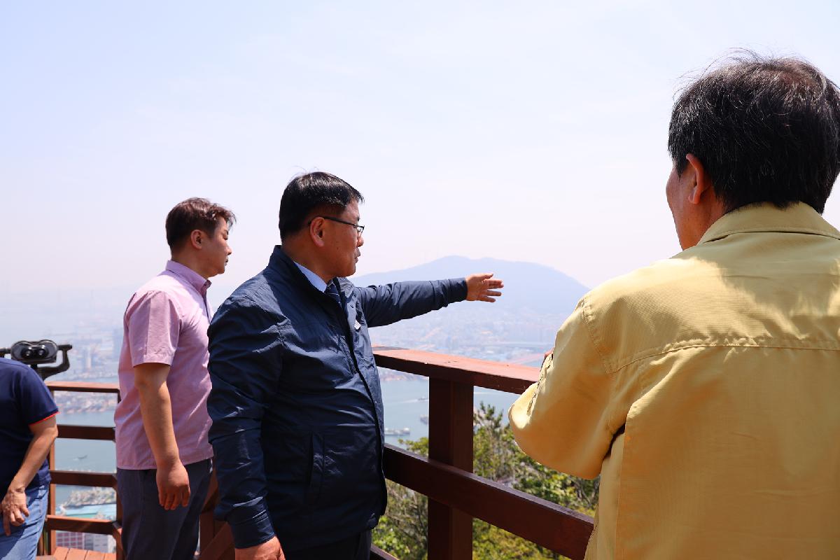 천마산 송전탑 철거현장 시찰