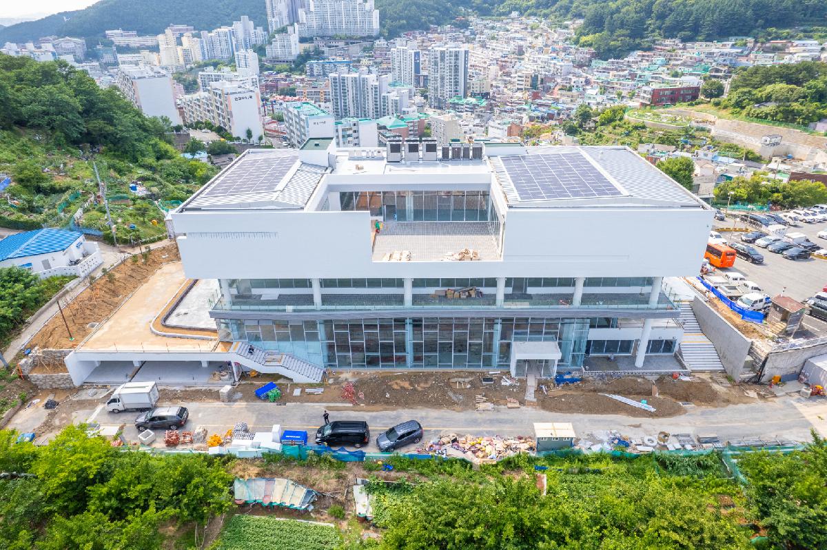 서구도서관 건립사업 공사지 항공 전경