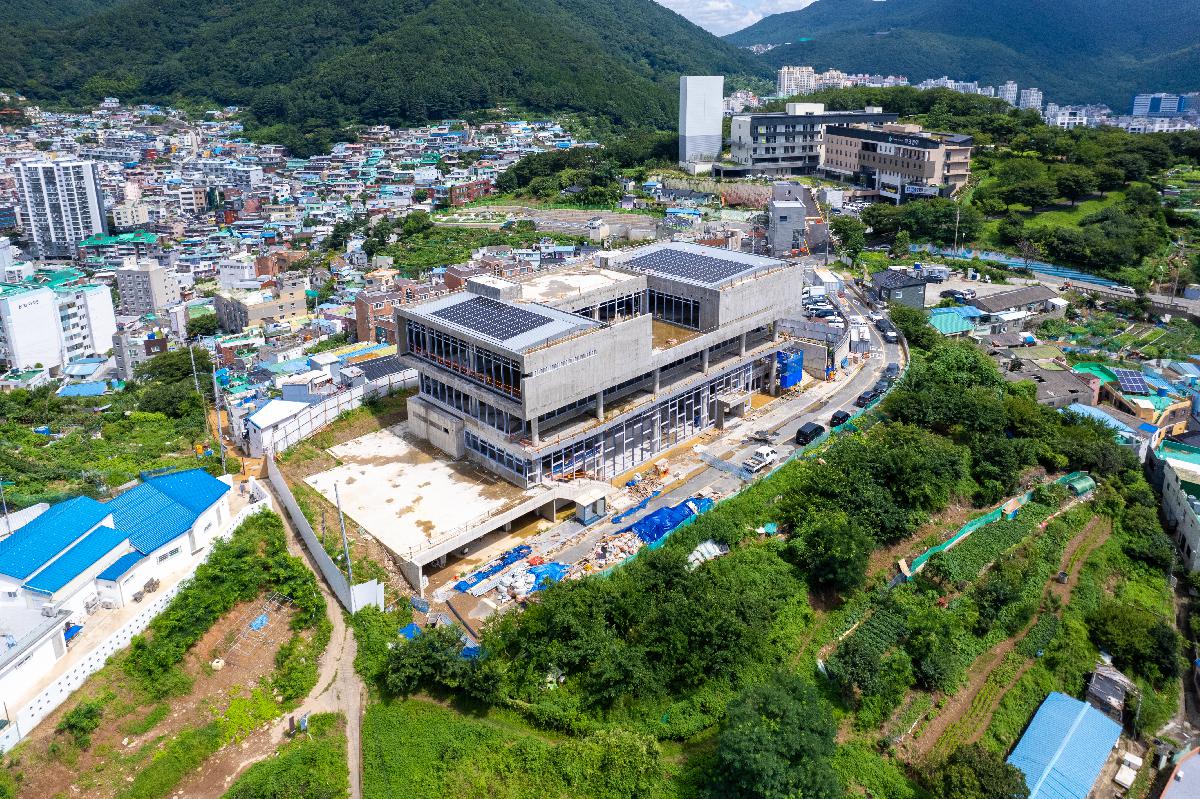 서구도서관 건립사업 공사지 항공 전경