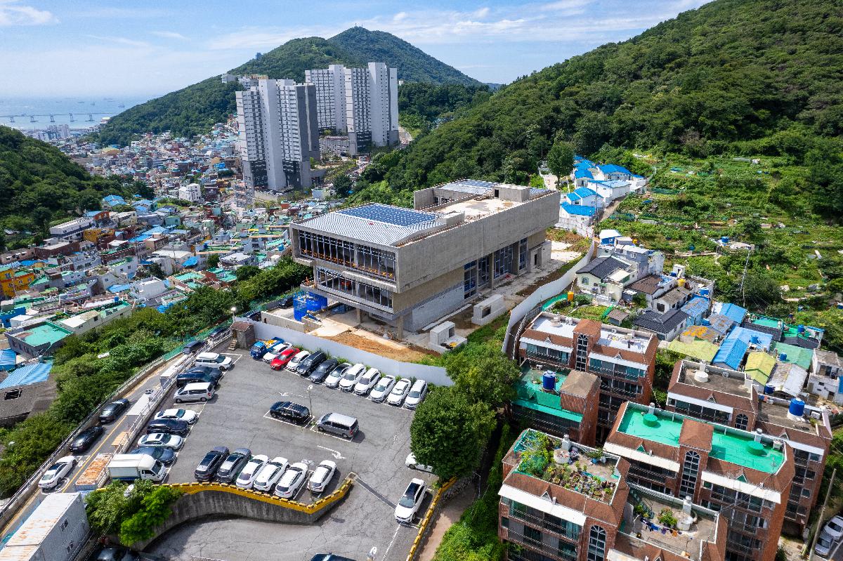 서구도서관 건립사업 공사지 항공 전경