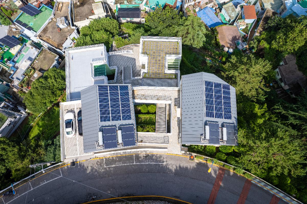 천마산 에코하우스 항공 전경