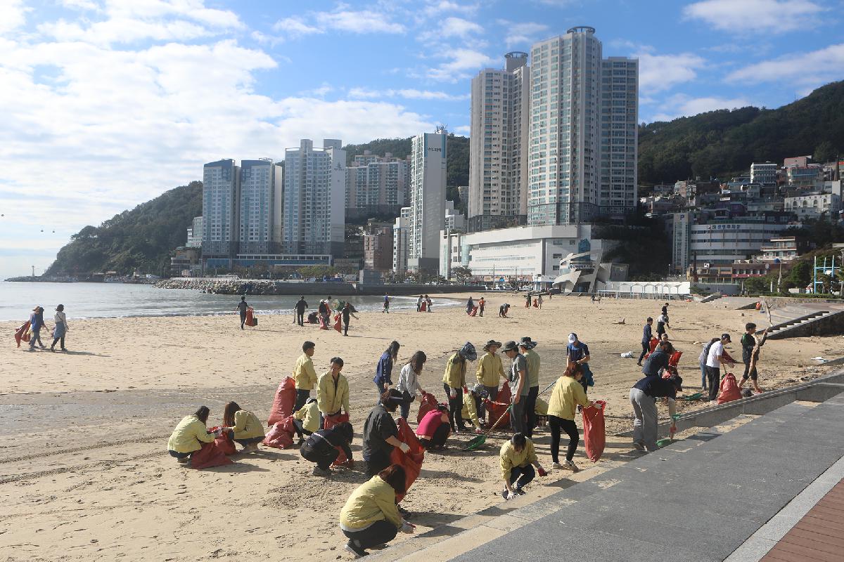 송도해수욕장 태풍 피해복구지원
