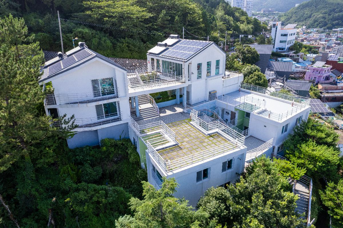 천마산 에코하우스 항공 전경