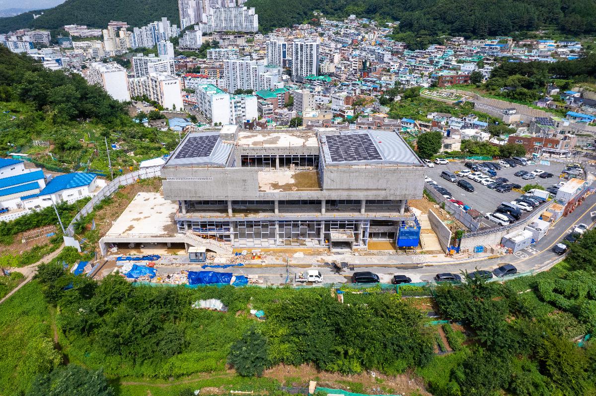 서구도서관 건립사업 공사지 항공 전경