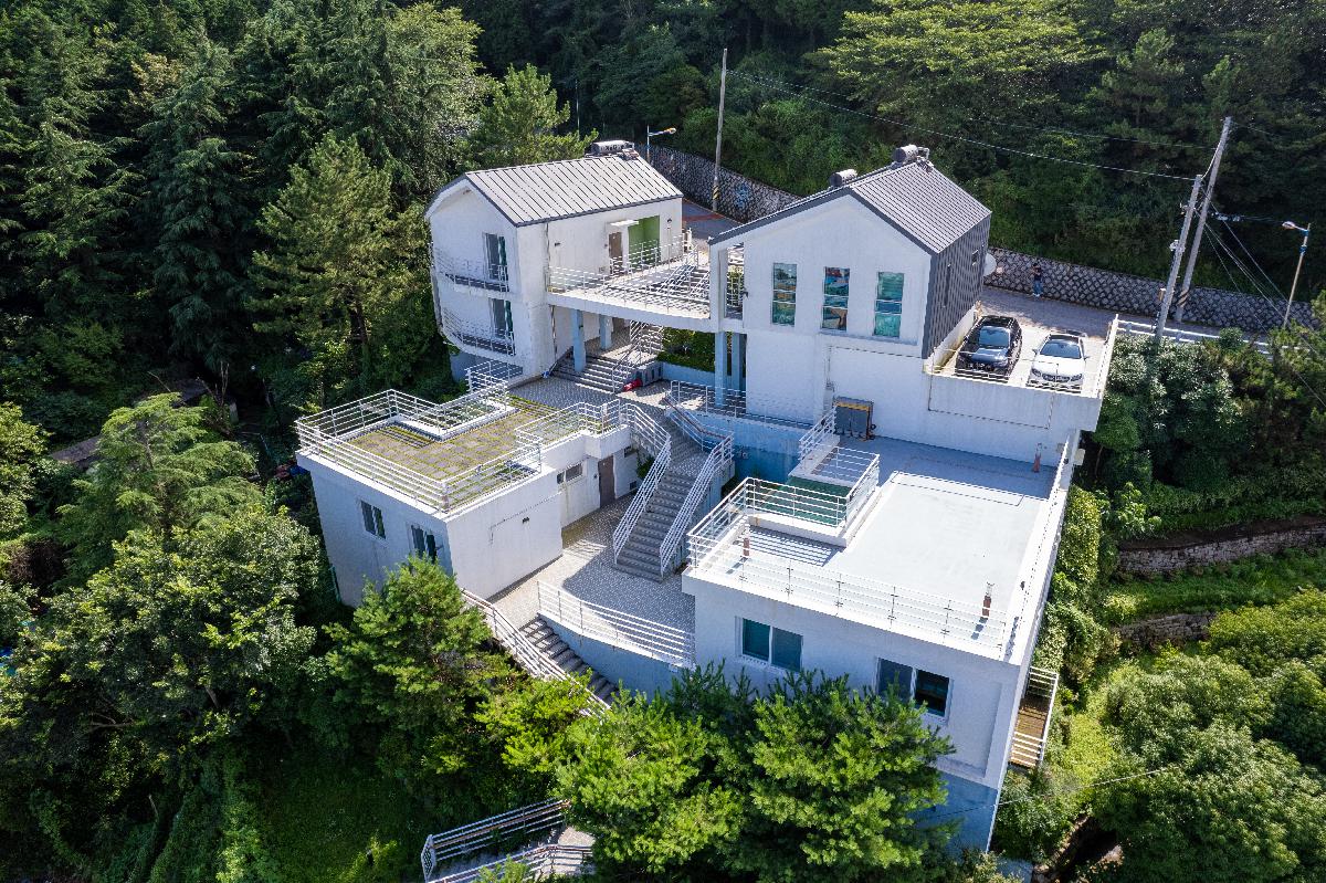 천마산 에코하우스 항공 전경