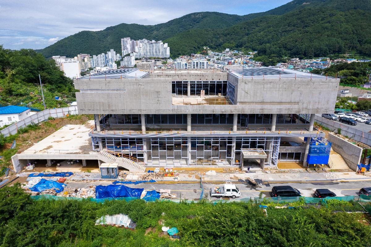 서구도서관 건립사업 공사지 항공 전경
