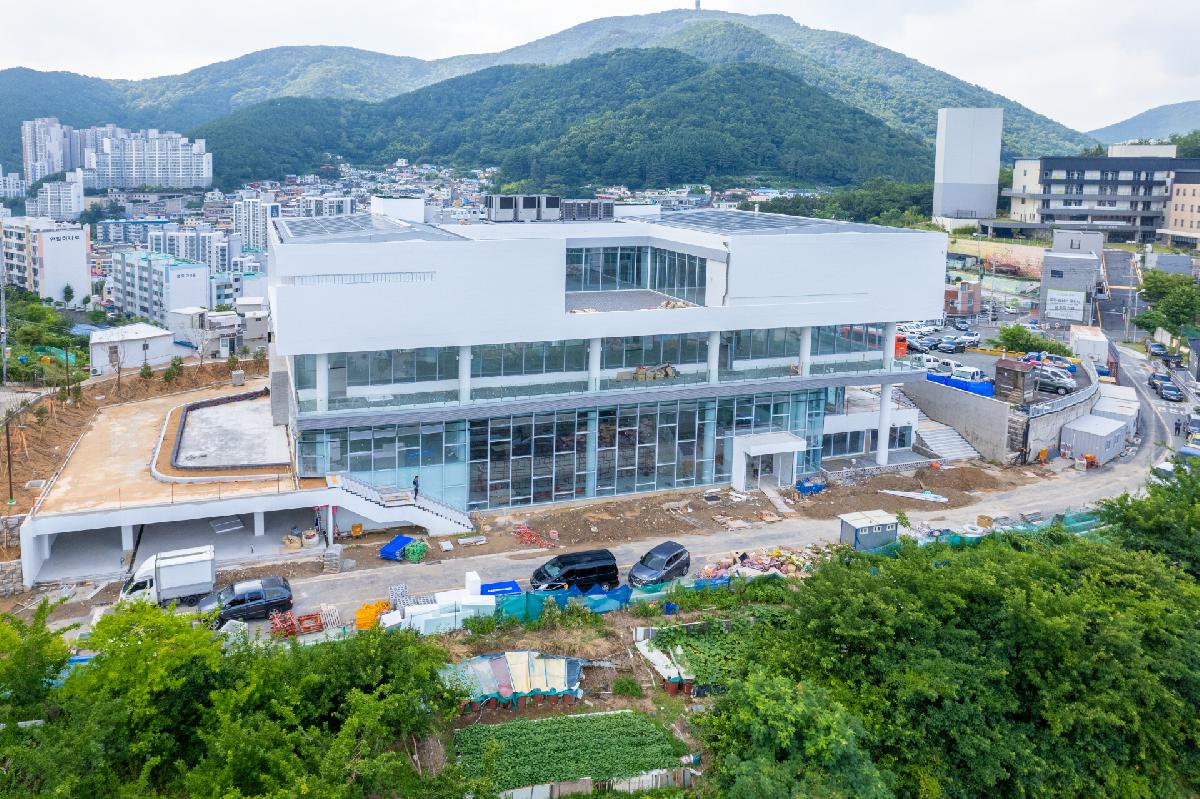 서구도서관 건립사업 공사지 항공 전경