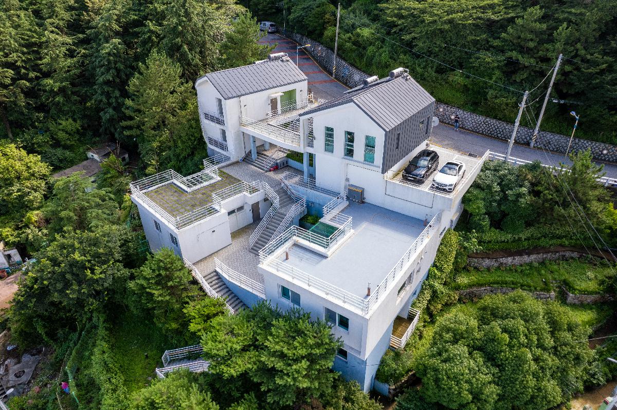 천마산 에코하우스 항공 전경