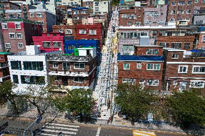 소망계단 보행편의시설 조성사업 모노레일 설치공사 현장