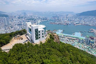 천마산 복합전망대 공사지 항공 전경