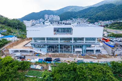 서구도서관 건립사업 공사지 항공 전경