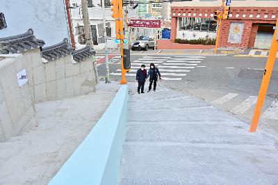 아미초등학교 부근 급경사지 가각 정비 현장 방문