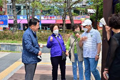 송도해수욕장 보행데크 및 포토존 설치 현장 점검