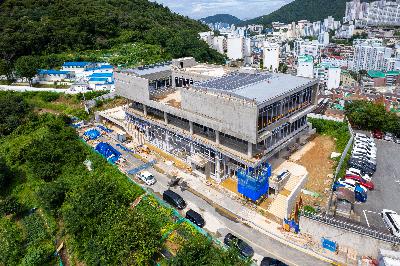 서구도서관 건립사업 공사지 항공 전경