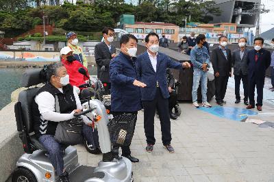 송도해수욕장 거북섬 무장애보행로 현장점검