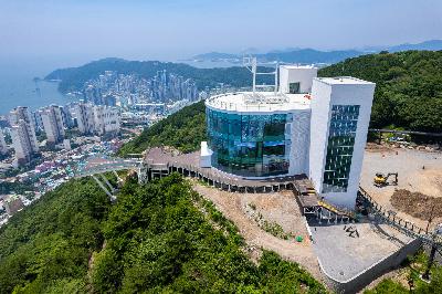 천마산 복합전망대 공사지 항공 전경