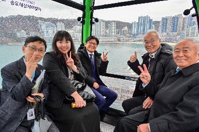 일본 사세보시 대표단 관내 시설 견학(임시수도기념관, 송도용궁구름다리 등)