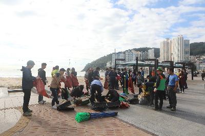 송도해수욕장 태풍 피해복구지원
