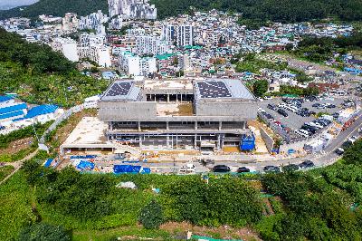 서구도서관 건립사업 공사지 항공 전경