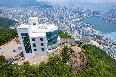 천마산 복합전망대 공사지 항공 전경