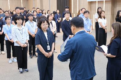 정상훈 민원봉사과장 등 간부 공무원 승진 및 전보 임용장 수여식