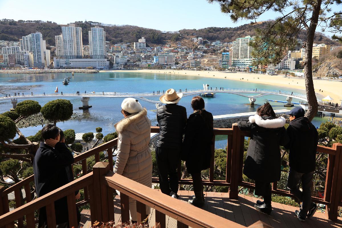 송도해상케이블카 및 구름산책로 일대 설연휴 풍경