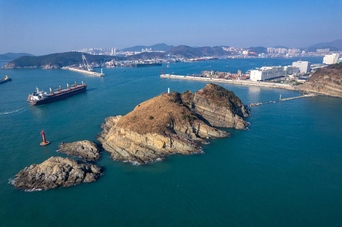 암남공원 두도 항공 전경