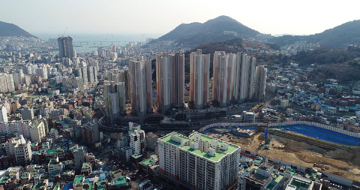 하늘에서 본 서구의 풍경