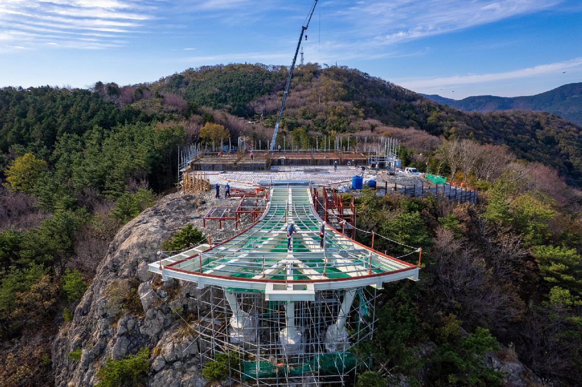 천마산 복합전망대 공사지 항공 전경