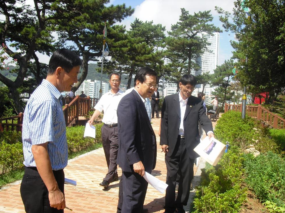 송림공원조성현장확인