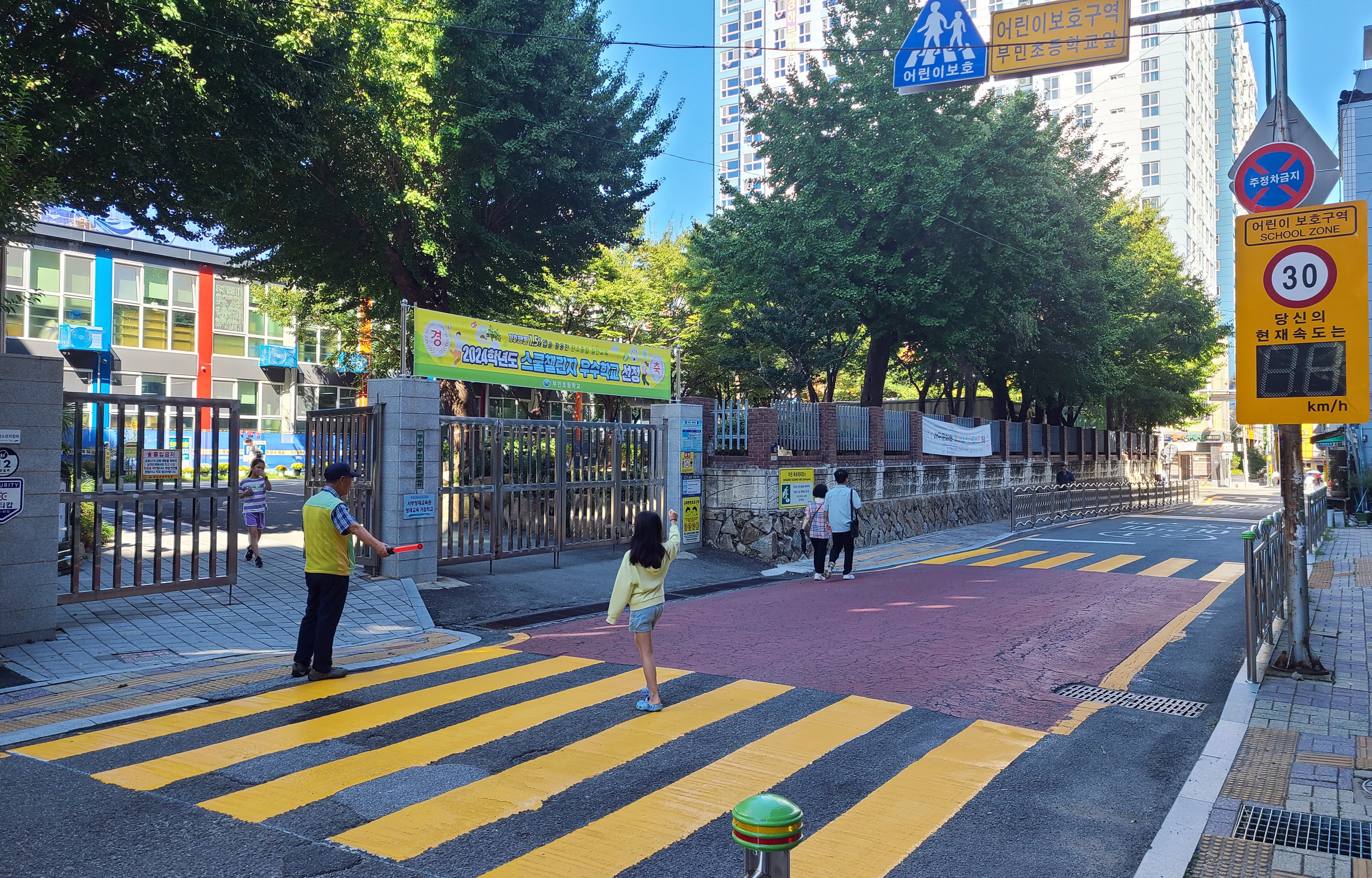 어린이보호구역에 노란색 횡단보도 134개소 조성