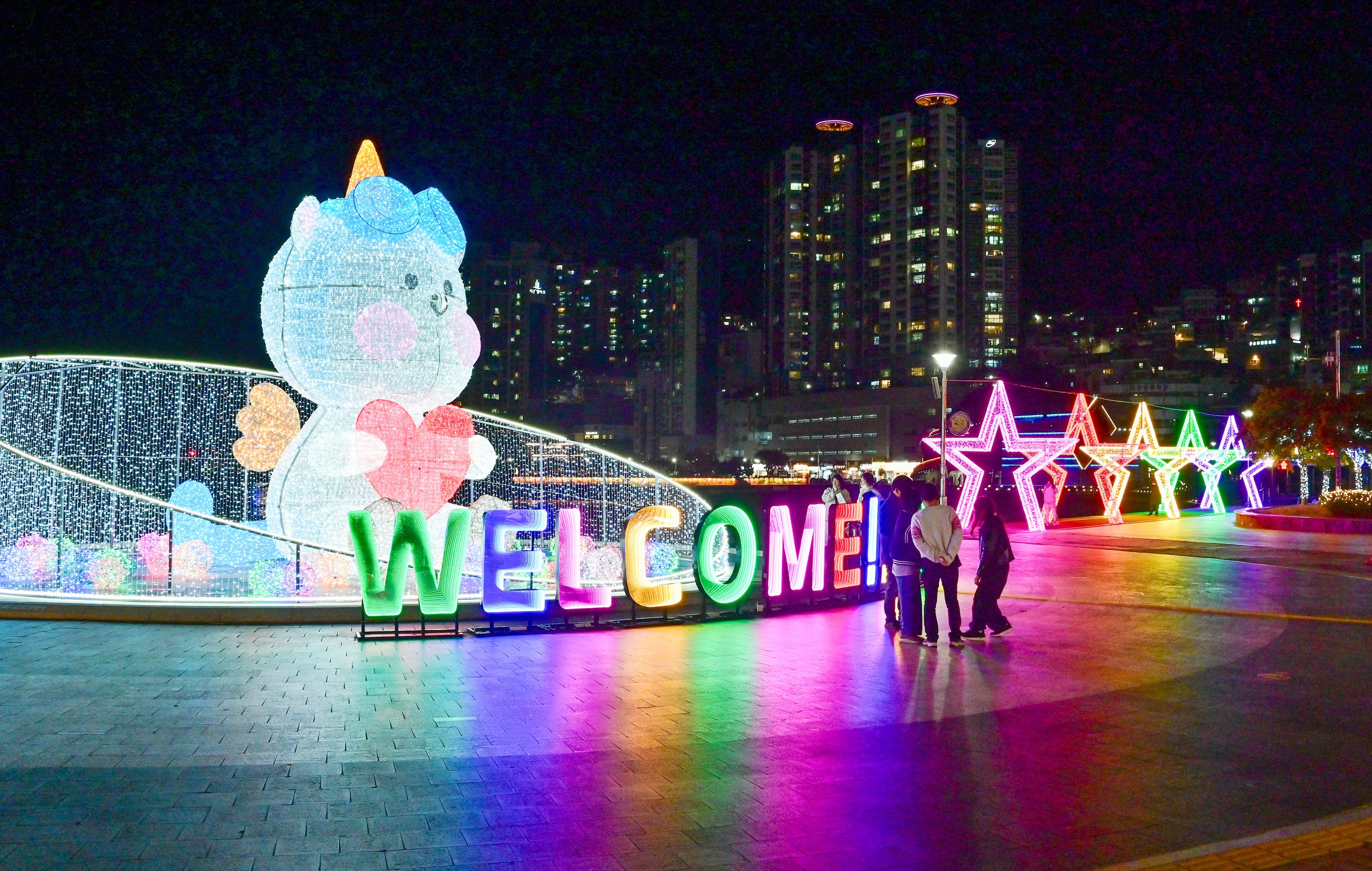 송도해수욕장 등 3곳 , 희망의 빛거리 조성