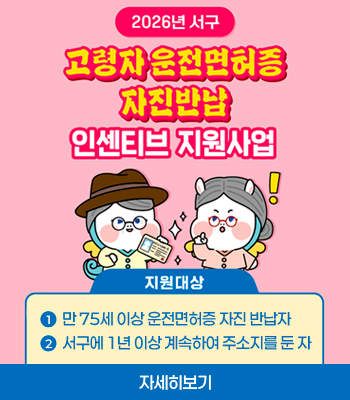 고령자 운전면허 자진반납 인센티브 지원사업